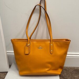 Coach orange city zip tote shoulder bag purse 2015 F36875 with hangtag